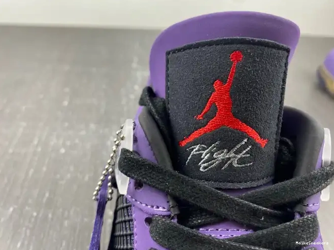 MaikeSneakers Scott Purple Retro Jordan (Friends Family) 4 766296 and Travis LN4 0622